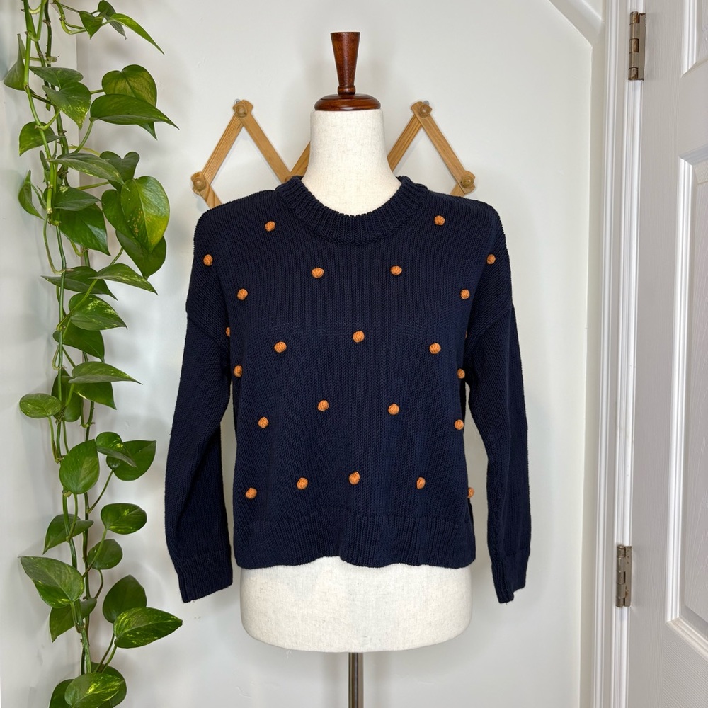 MADEWELL Wellesley Bobble Pullover Sweater in Dark Nightfall - Picture 2 of 8